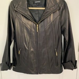 Ellen Tracy Black Leather Jacket